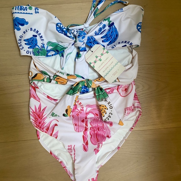 Farm Rio Strapless One-Piece Swimsuit - Picture 3 of 5